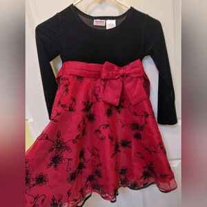 Blueberi Boulevard Elegant Black and Red Dress